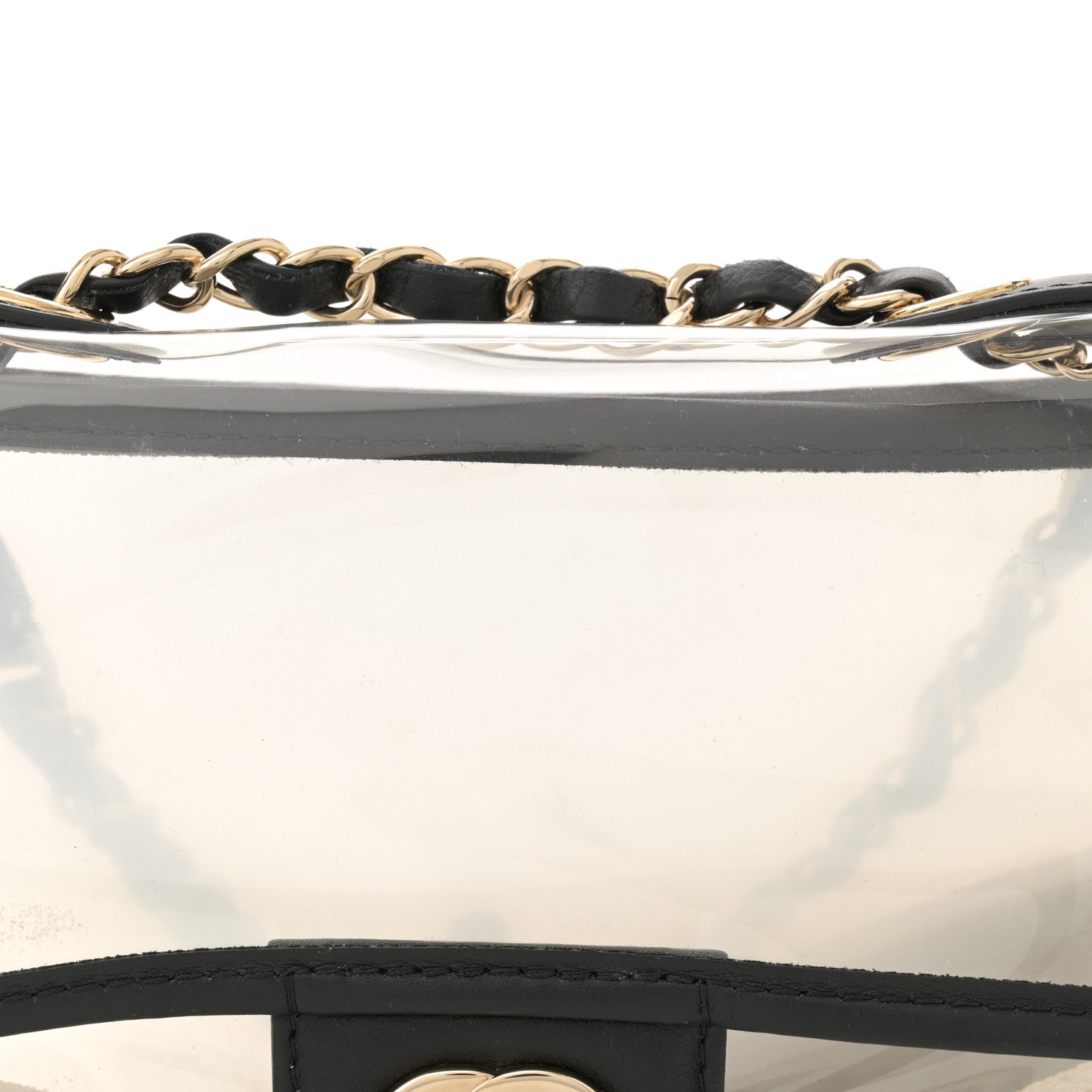 Chanel Lambskin PVC Sand By The Sea Flap With Pearl Strap Black 8 of 11