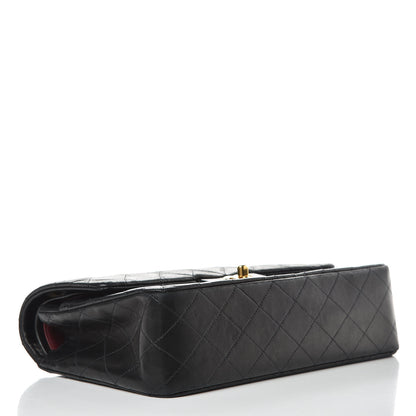 Chanel Lambskin Quilted Medium Double Flap Black 4 of 14
