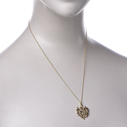 Tiffany 18K Yellow Gold Small Paloma Picasso Olive Leaf Pendant Necklace 2 of 8