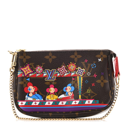 Louis Vuitton Monogram 2020 Christmas Animation Bumper Cars Mini Pochette Accessories Coquelicot 1 of 7
