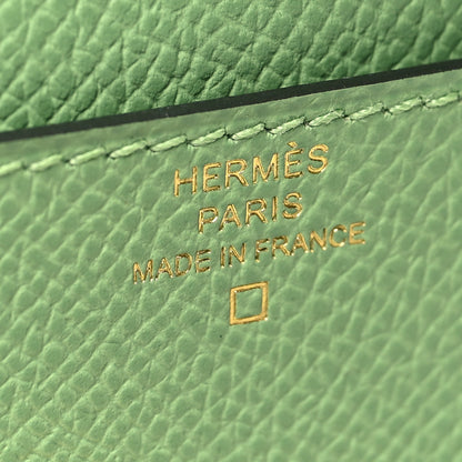 Hermes Epsom Alligator Lizard Constance Wallet To Go Vert Criquet Cactus Beige Sable Ombre 6 of 9