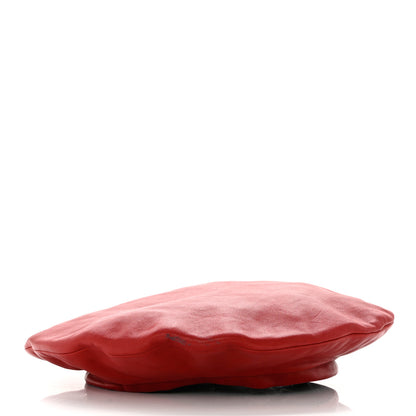 Gucci Calfskin Beret Hat 56 Red 4 of 10