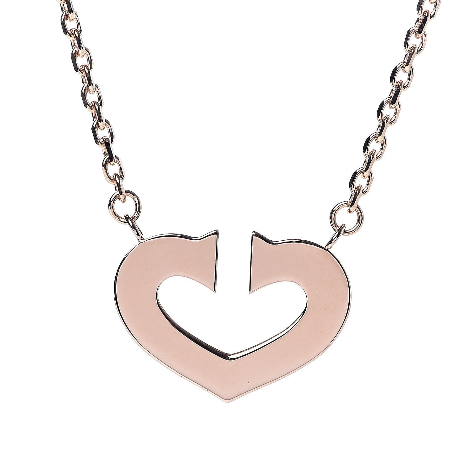 18K Pink Gold Medium Hearts and Symbols Necklace