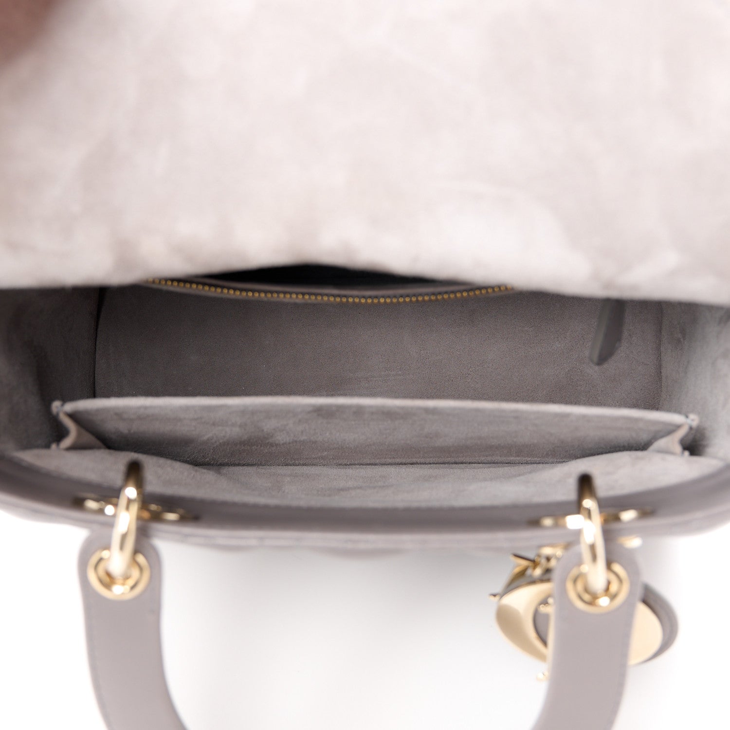 Christian Dior Lambskin Cannage Medium Lady Dior Grey 5 of 10