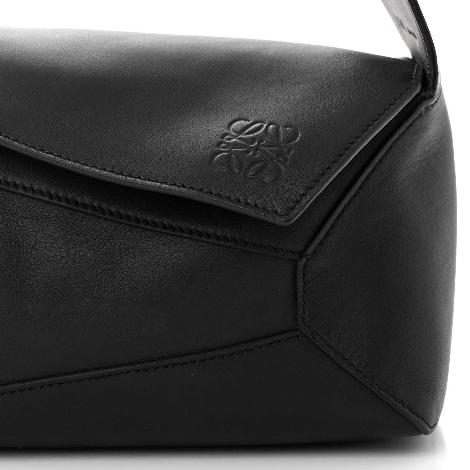 Loewe Calfskin Puzzle Hobo Black 7 of 9
