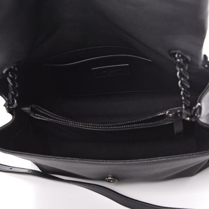 Saint Laurent Grain De Poudre Medium West Hollywood Monogram Fold-Over Black 5 of 10