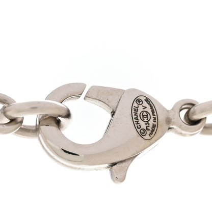 Chanel Crystal Timeless CC Necklace Silver 5 of 6