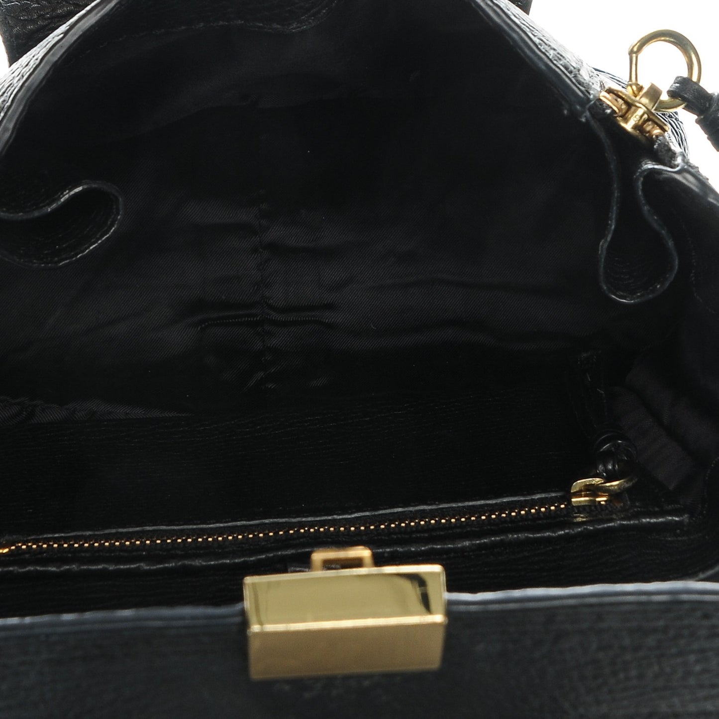 3.1 Textured Calfskin Mini Pashli Satchel Black