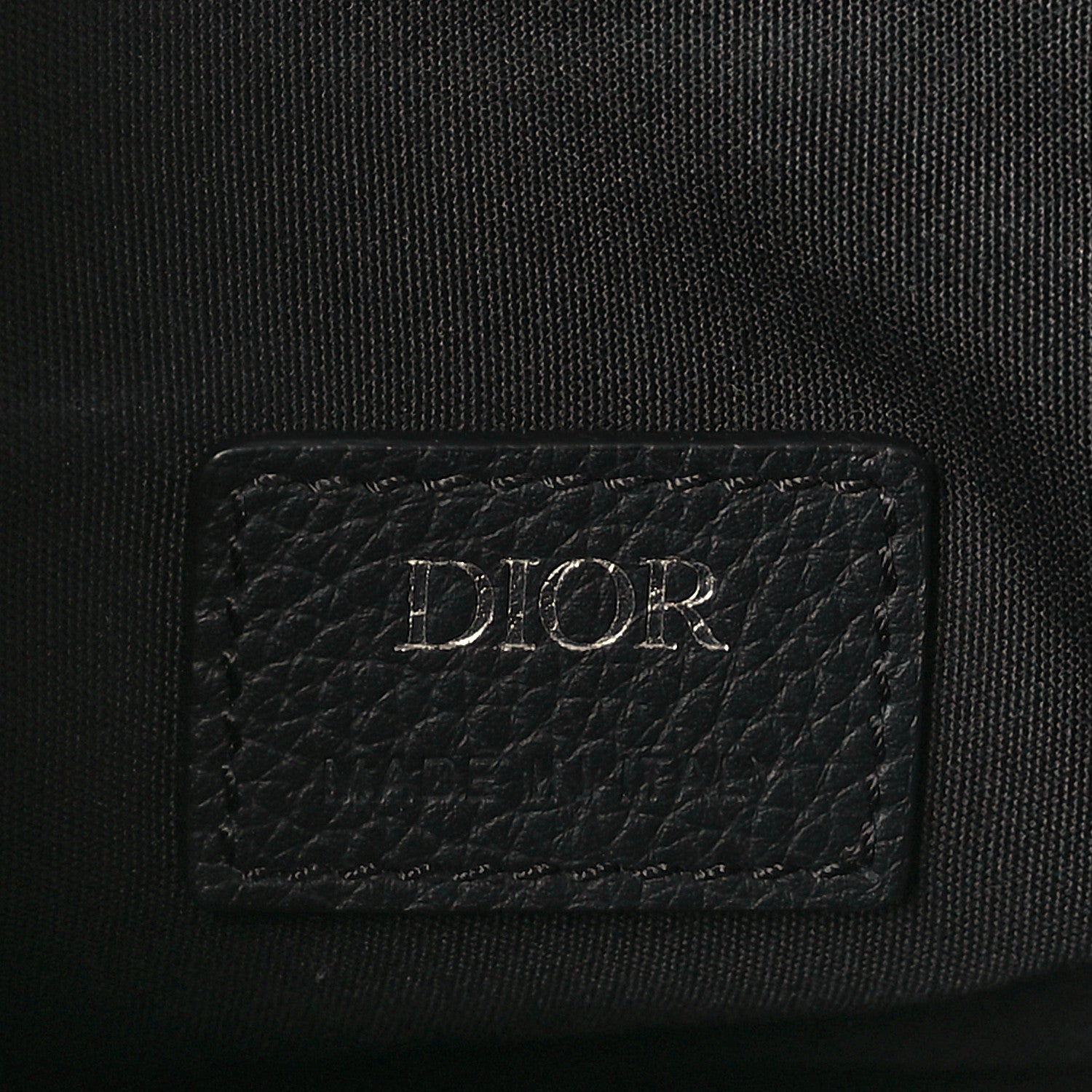 Christian Dior Grained Calfskin Mens Saddle Bag Black 6 of 7