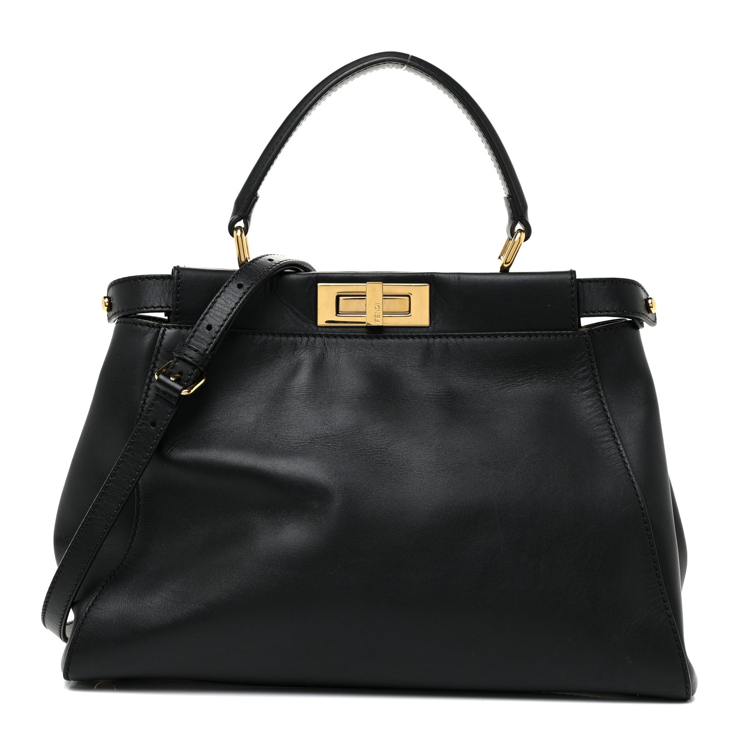 Vitello Morgan Fabric Jacquard Pequin Medium Peekaboo Iconic Satchel Black Tobacco