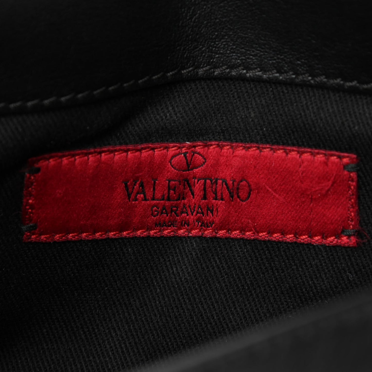 Calfskin Rockstud Belt Bag Black