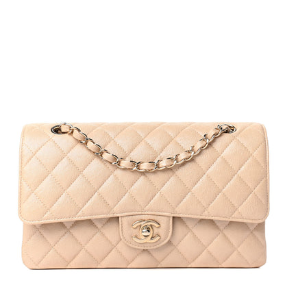 Chanel Iridescent Caviar Quilted Medium Double Flap Dark Beige 1 of 4