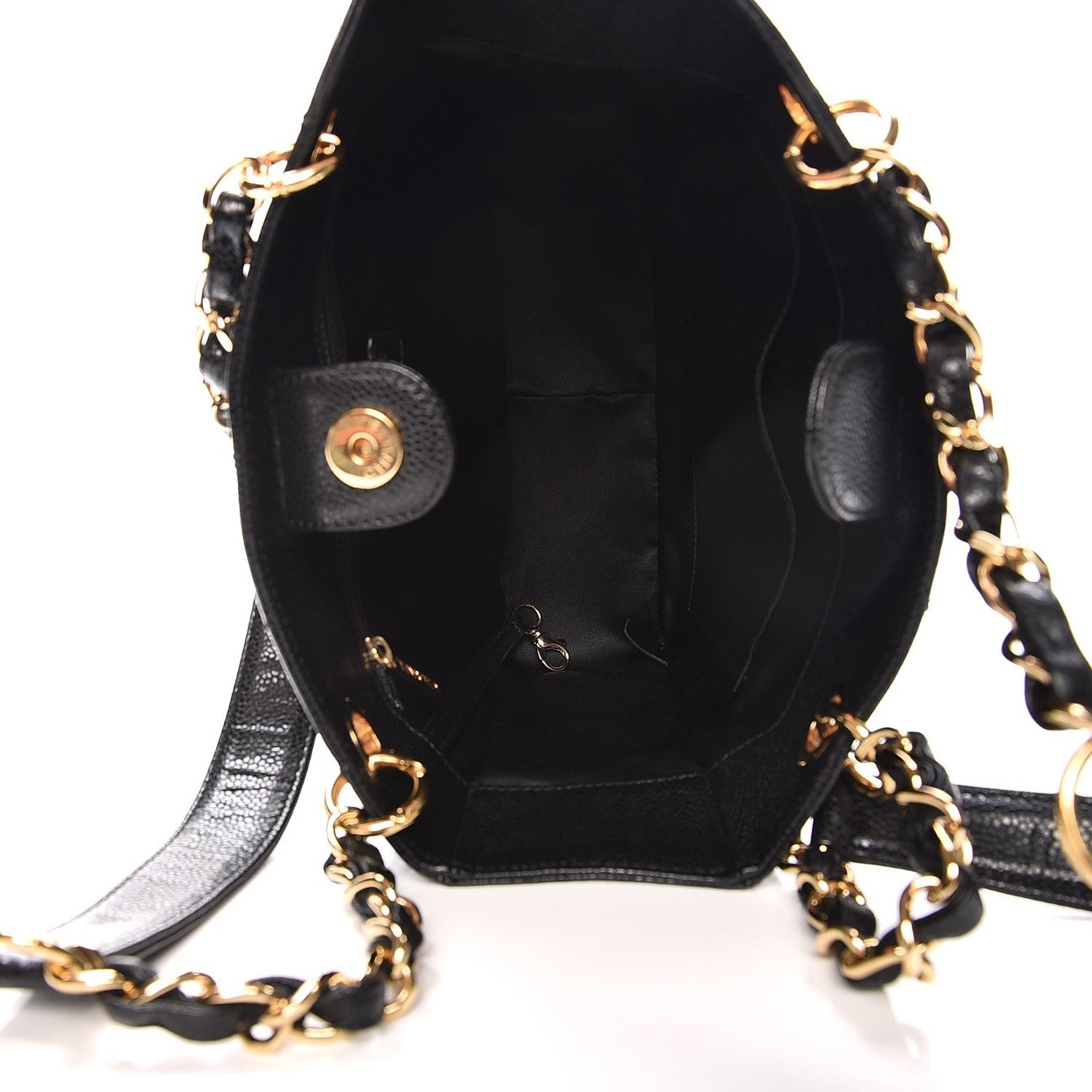 Chanel Caviar Quilted Petit Shopping Tote PST Black 5 of 12