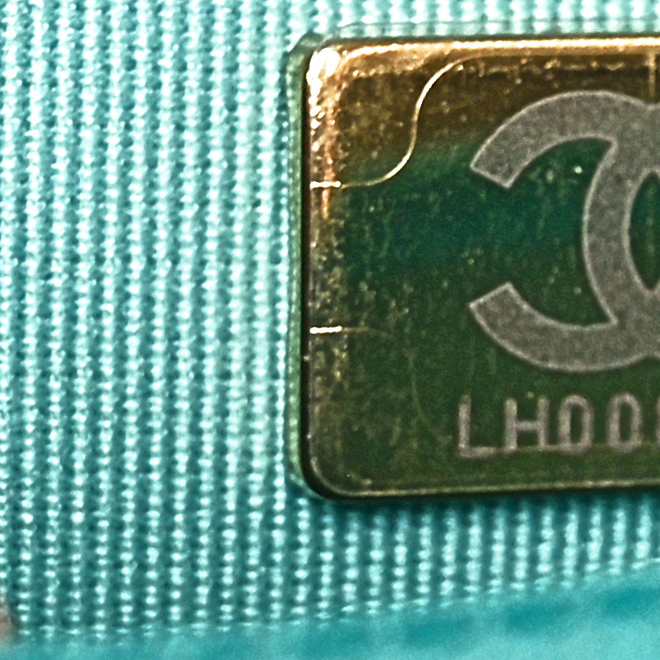 Lambskin Quilted Trendy CC Wallet On Chain WOC Turquoise