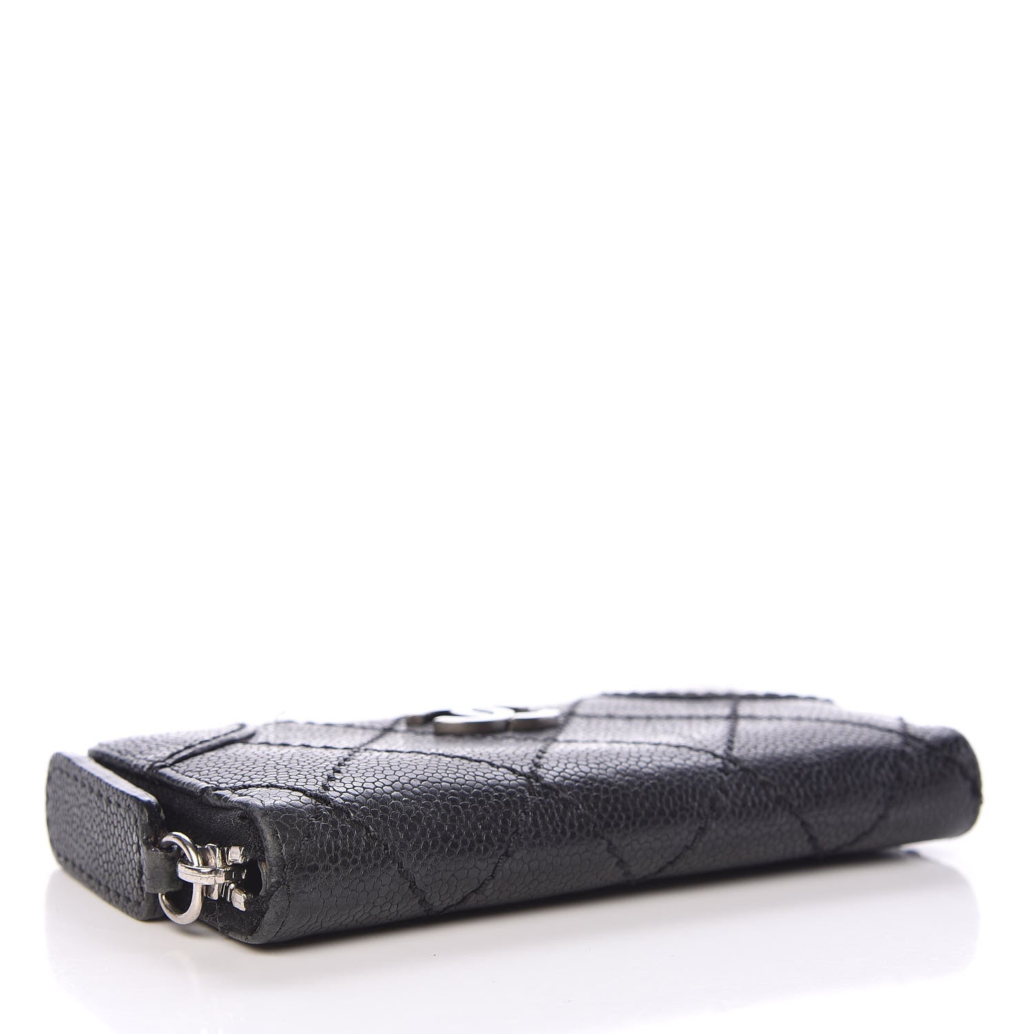Chanel Caviar Outdoor Ligne Zip Coin Purse Wallet Black 4 of 14