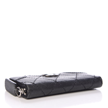 Chanel Caviar Outdoor Ligne Zip Coin Purse Wallet Black 4 of 14