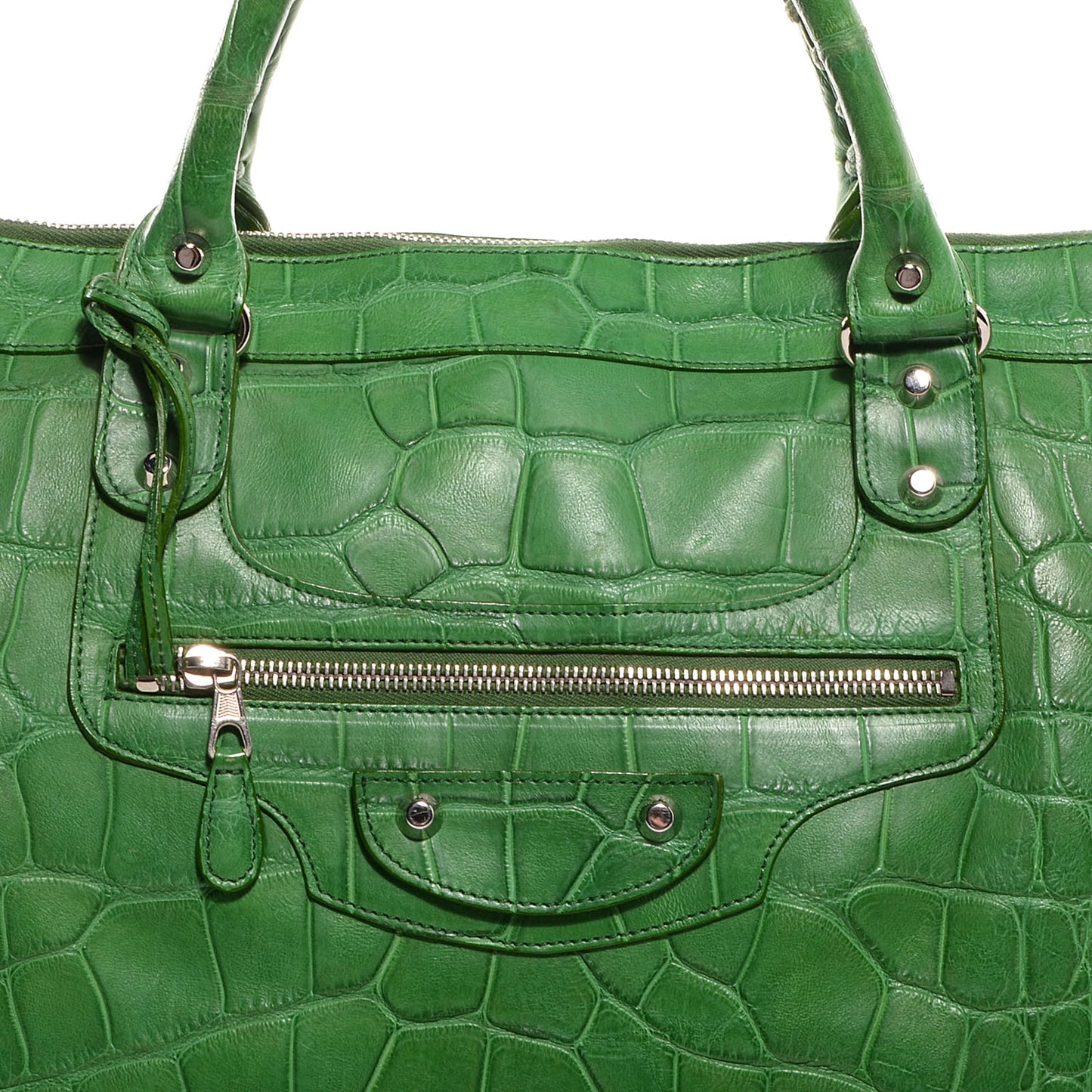 Crocodile Work Bag Green