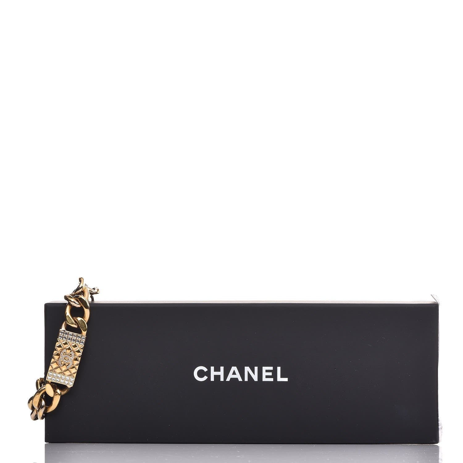 Chanel Crystal CC Chain ID Bracelet Gold 5 of 5
