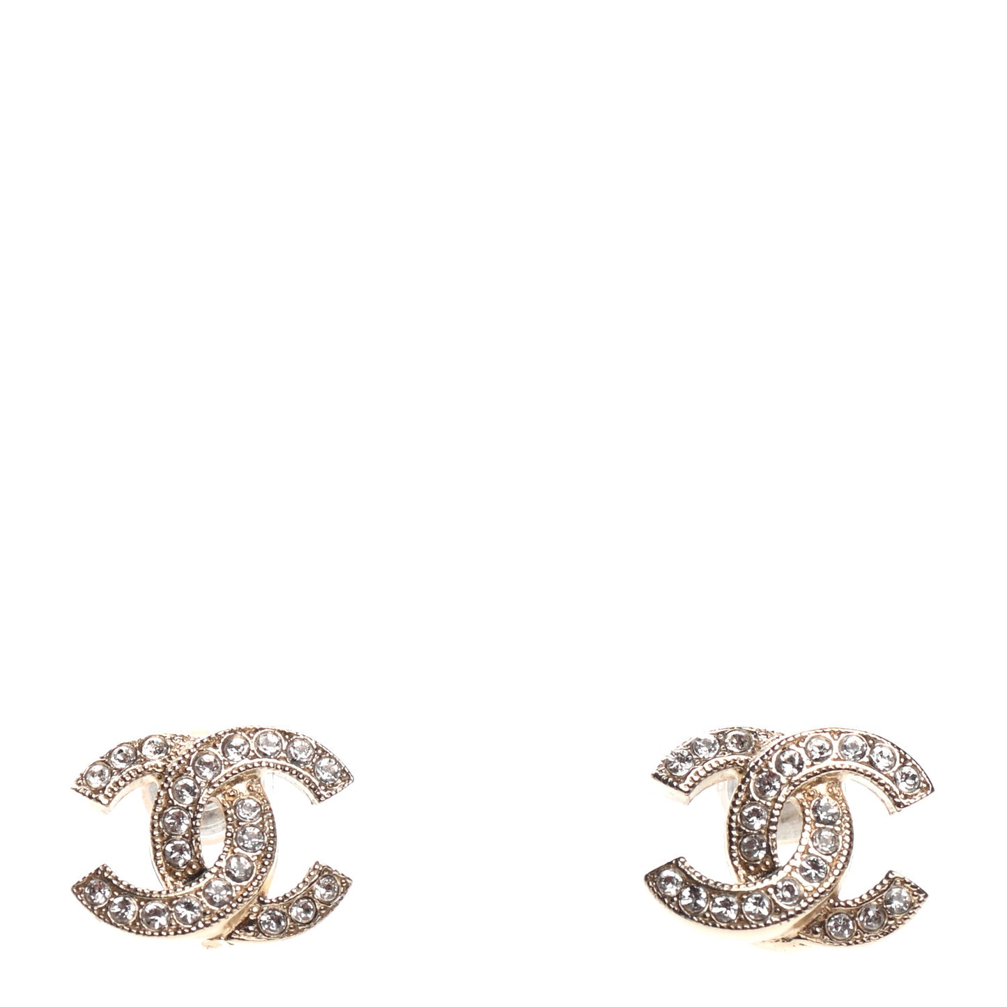 Crystal CC Earrings Gold