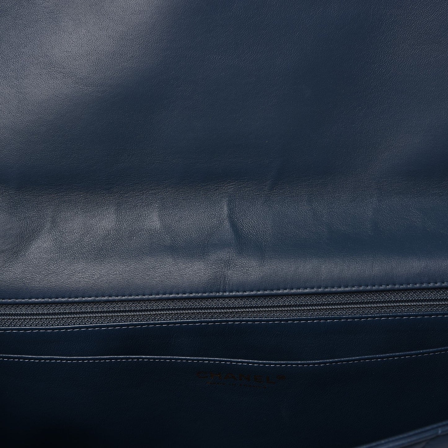 Lambskin Quilted Maxi Single Flap Blue