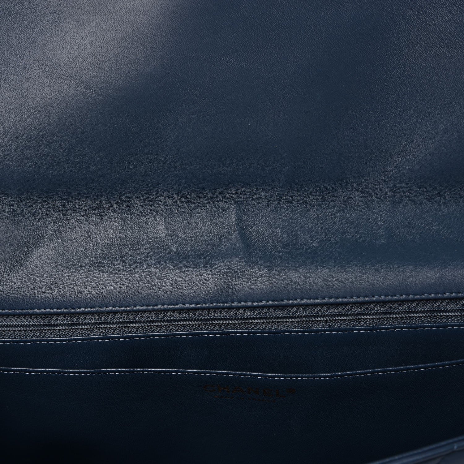 Chanel Lambskin Quilted Maxi Single Flap Blue 9 of 9