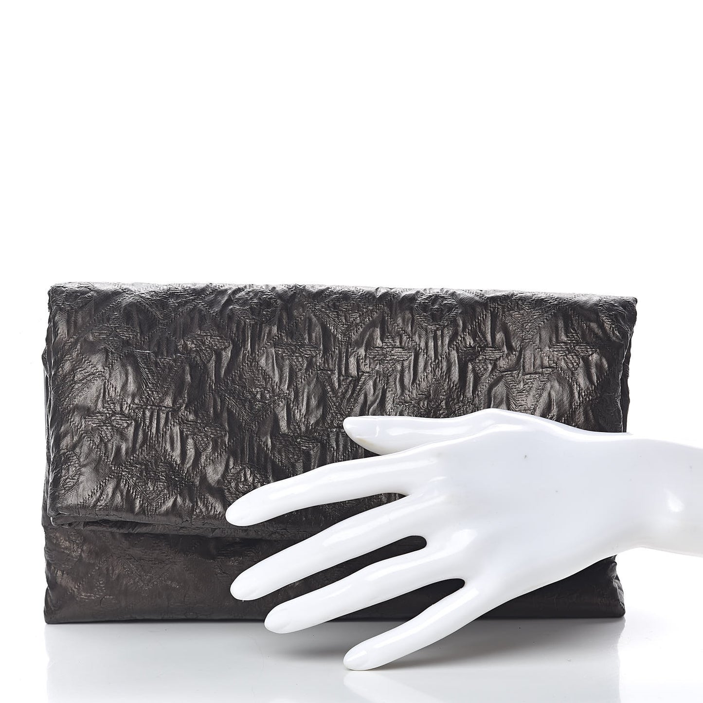 Jacquard Quilted Monogram Limelight Clutch PM Black
