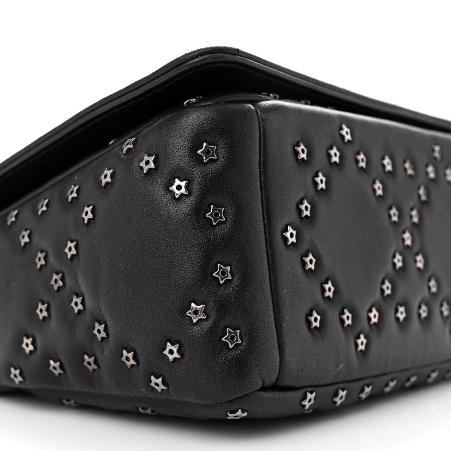 Christian Dior Calfskin Lucky Star Macrocannage Medium Caro Bag Black 9 of 11