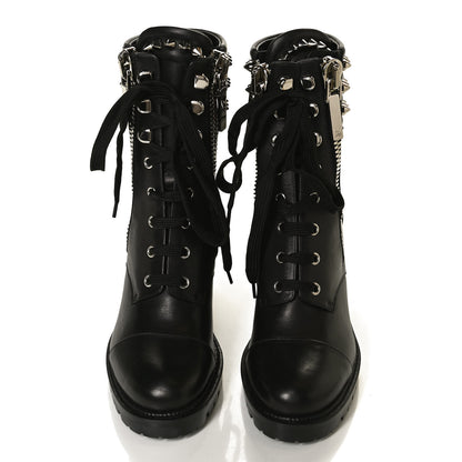 Christian Louboutin Calfskin Winter Spikes 70 Combat Boots 37 Black 5 of 10