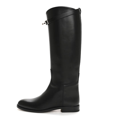 Hermes Box Kelly Jumping Boots 36 Black 1 of 9