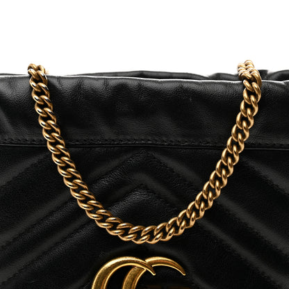 Gucci Calfskin Matelasse Mini GG Marmont 2.0 Bucket Bag Black 8 of 10