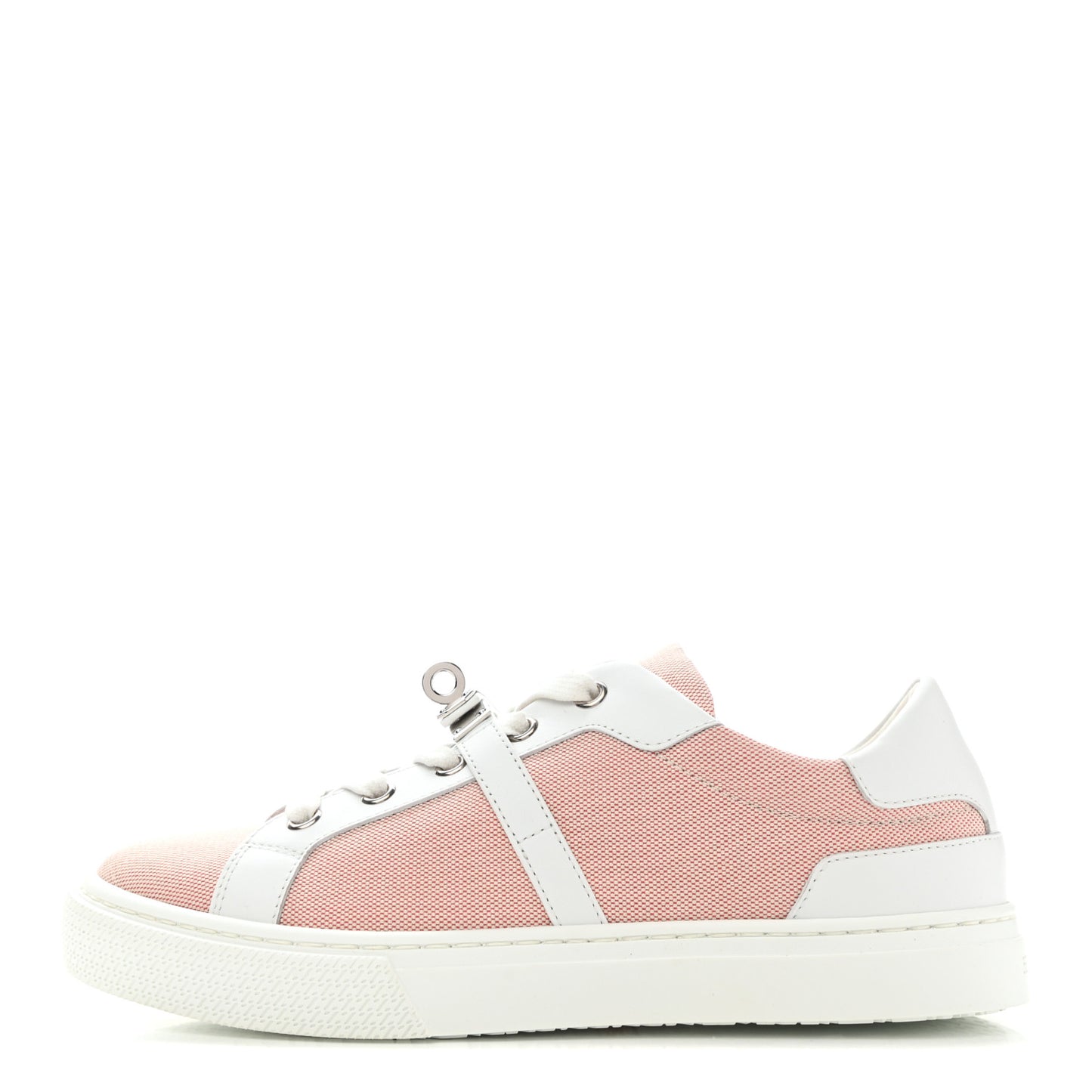 Calfskin Canvas Day Sneakers 36 Framboise White