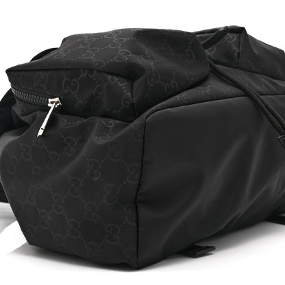 Gucci Nylon Monogram Small Single Buckle Backpack Black 9 of 10