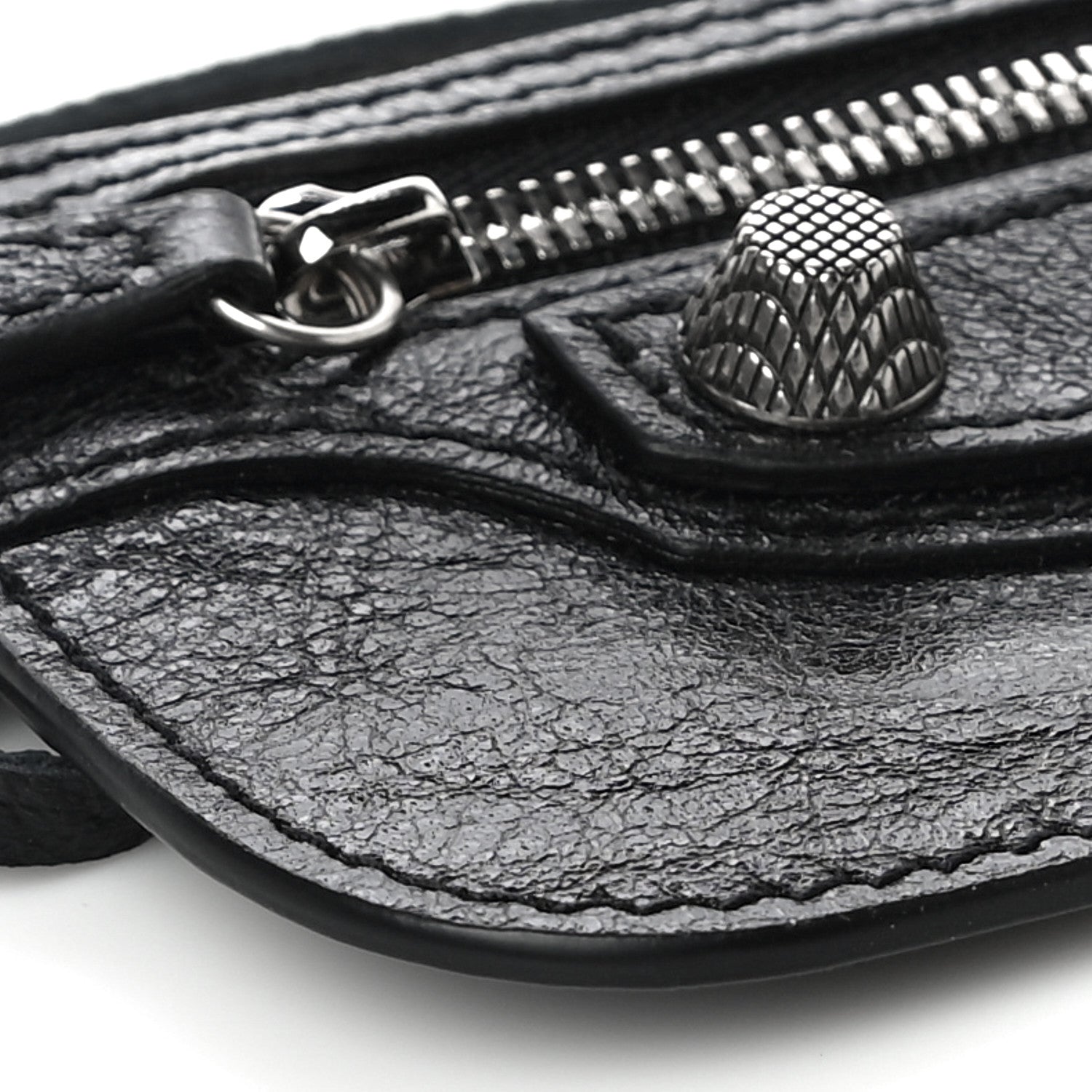 Balenciaga Agneau Giant 12 Silver Hardware Coin Purse Black 9 of 10