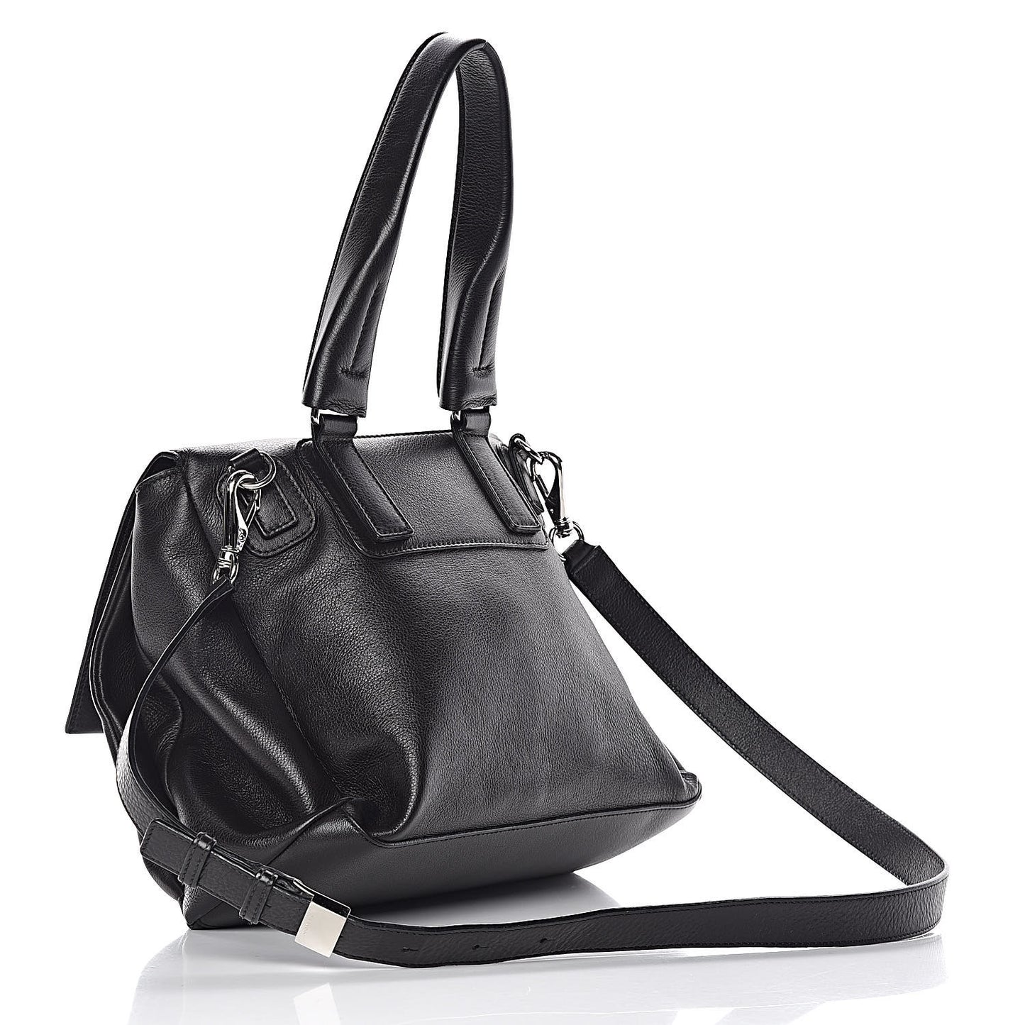Calfskin Small Pandora Pure Flap Bag Black