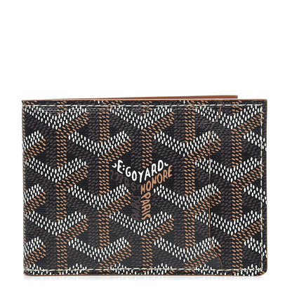 Goyard Goyardine Victoire Card Holder Insert Black Gold 1 of 8