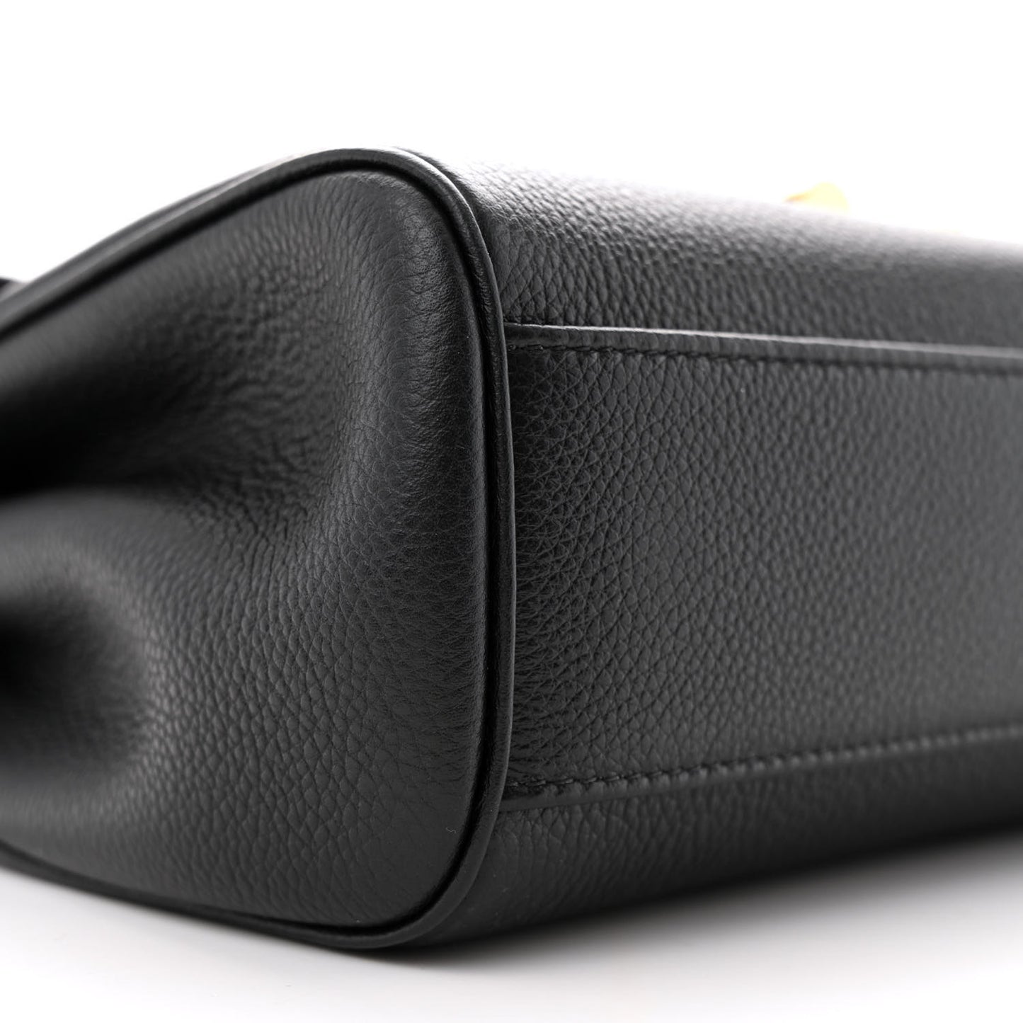 Grained Calfskin Teen Soft 16 Shoulder Bag Black