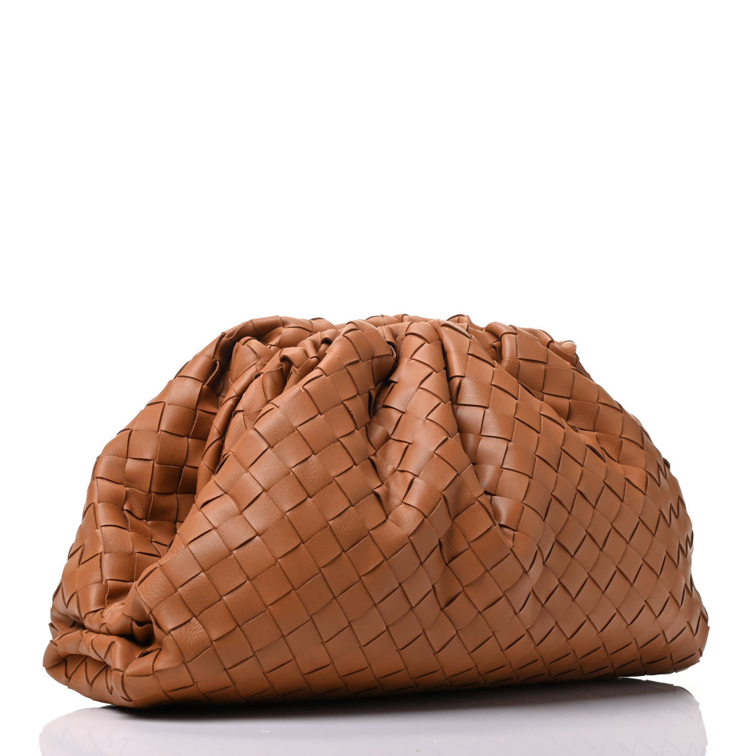 Bottega Veneta Nappa Maxi Intrecciato The Pouch Oversized Clutch Caramel 3 of 11