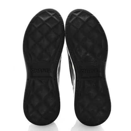 Chanel Velvet Calfskin Mixed Fibers CC Sneakers 39.5 Black 7 of 10
