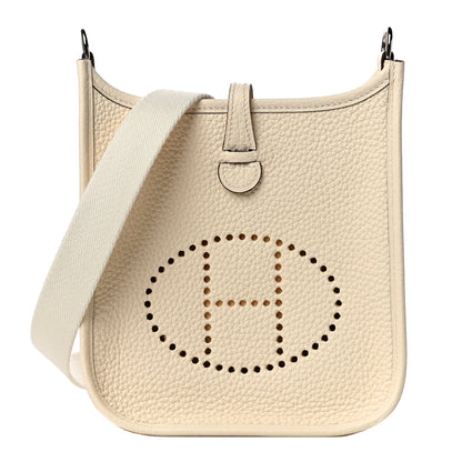 Hermes Taurillon Clemence Amazone Evelyne TPM Nata Craie 1 of 10