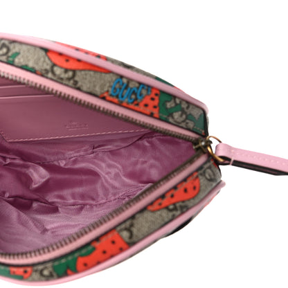 Gucci GG Supreme Monogram Strawberry Round Wrist Wallet 5 of 10