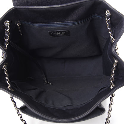 Chanel Caviar Quilted Flap Tote Marine 4 of 10