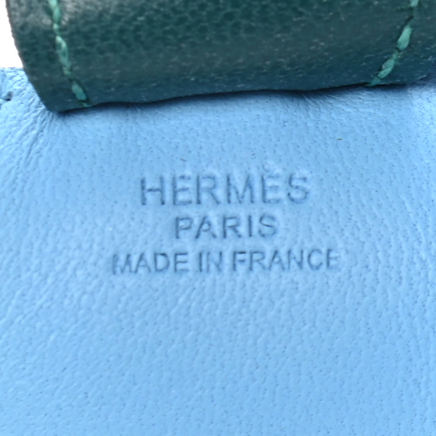 Hermes Milo Lambskin Grigri Rodeo Horse Bag Charm PM Celeste Malachite Craie 3 of 4