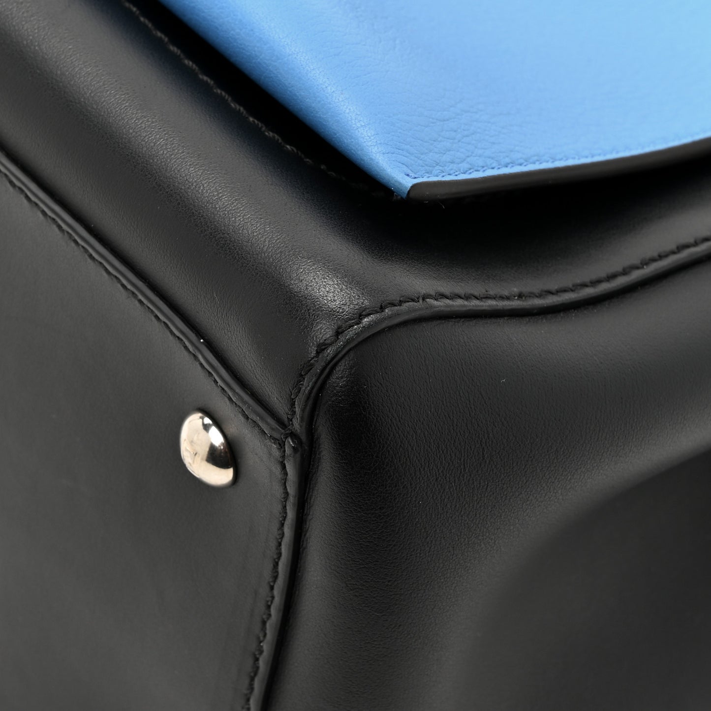 Vitello Baltico Dolce DotCom Satchel Black Blue Royal