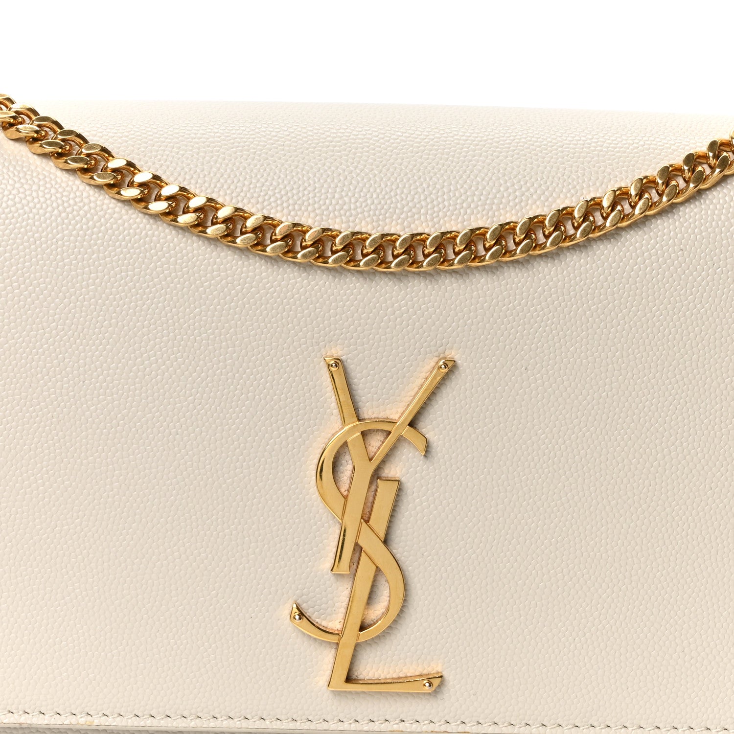 Saint Laurent Grain De Poudre Medium Classic Monogram Kate Satchel Crema Soft 8 of 10