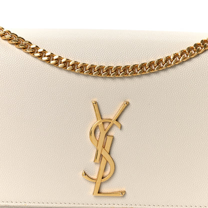 Saint Laurent Grain De Poudre Medium Classic Monogram Kate Satchel Crema Soft 8 of 10