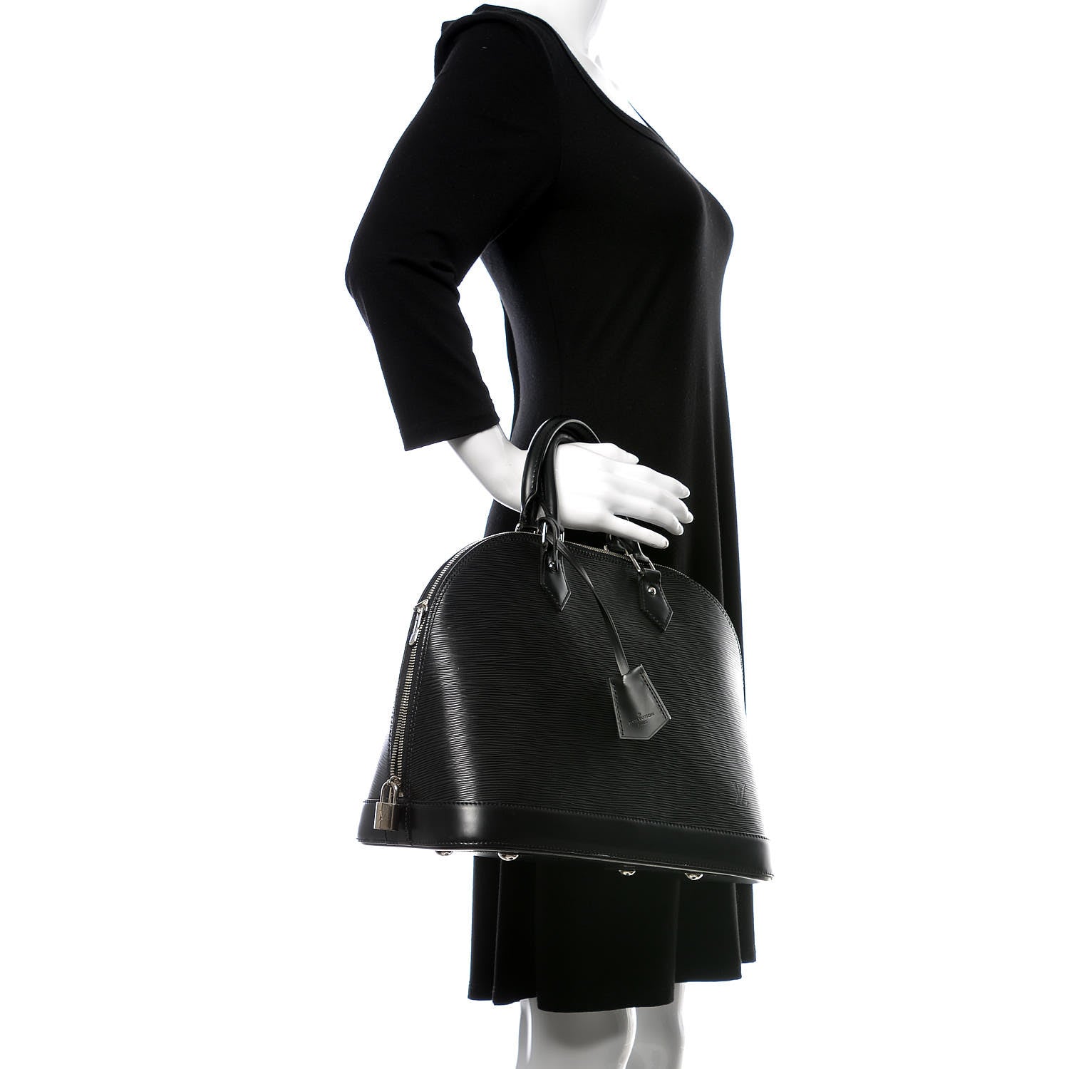 Louis Vuitton Epi Alma MM Black 2 of 12