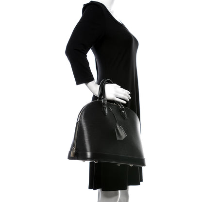 Louis Vuitton Epi Alma MM Black 2 of 12