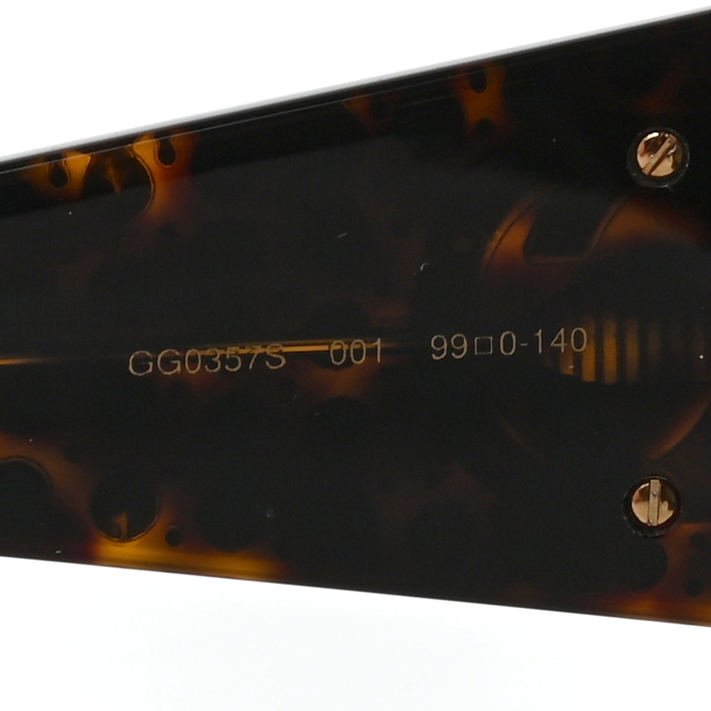 Crystal Rectangular Frame Sunglasses GG0357S Tortoiseshell
