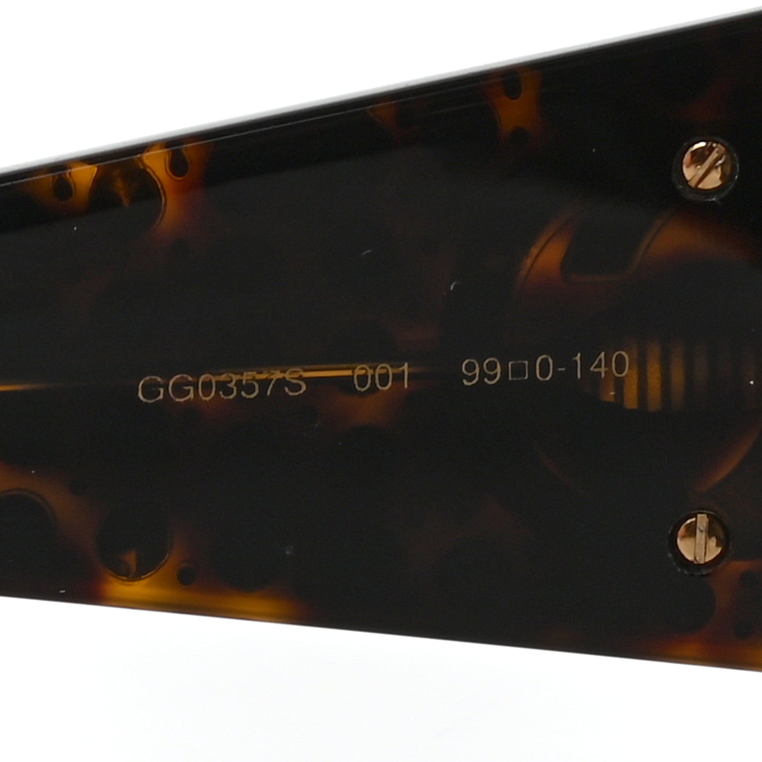 Gucci Crystal Rectangular Frame Sunglasses GG0357S Tortoiseshell 5 of 8