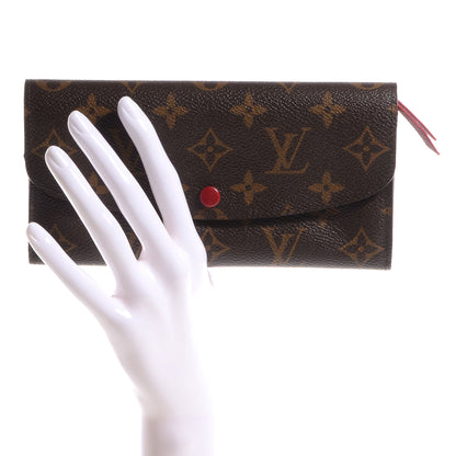 Louis Vuitton Monogram Emilie Wallet Red 2 of 8